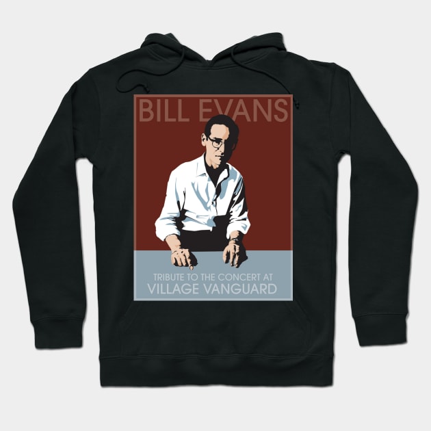 Bill Evans T-Shirt Hoodie by Keithhenrybrown